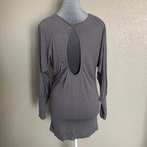 Poetry Medium Grey Long sleeve Open back Tunic